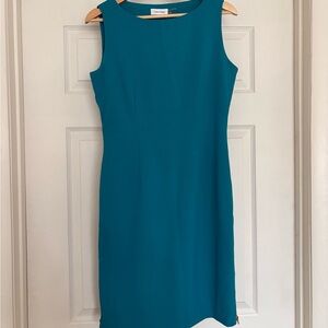 Calvin Klein Teal Sleeveless Dress